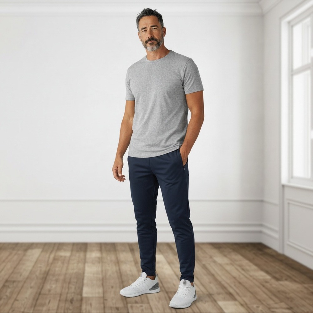 Rhone Element Tee Mens XXL Grey Heather Short Sleeve Crew Neck T-Shirt
